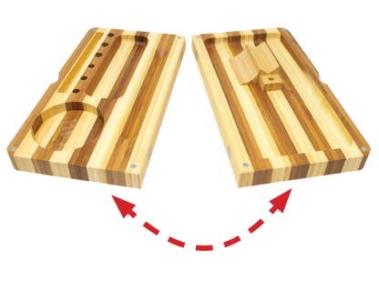 Raw - Backflip Striped Bamboo Magnetic Rolling Tray