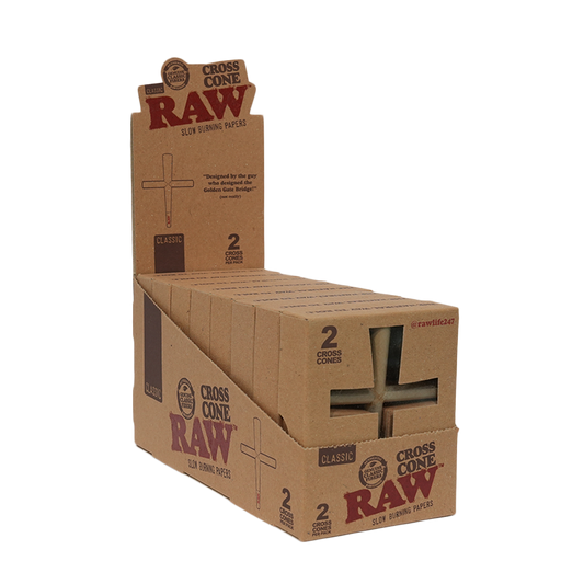 Raw - Cross Cone - 2pk - 8ct