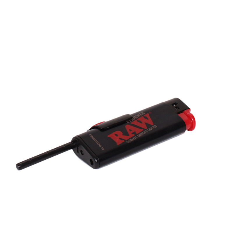 Raw Phoenix Lighters w/ Wind Blocker & Toker Poker - Black - 30ct