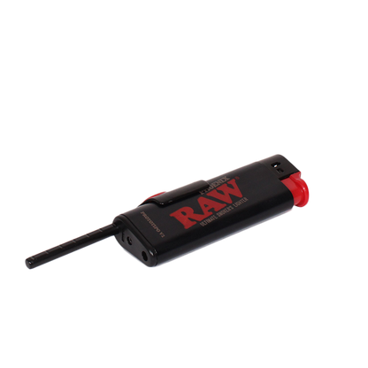 Raw Phoenix Lighters w/ Wind Blocker & Toker Poker - Black - 30ct