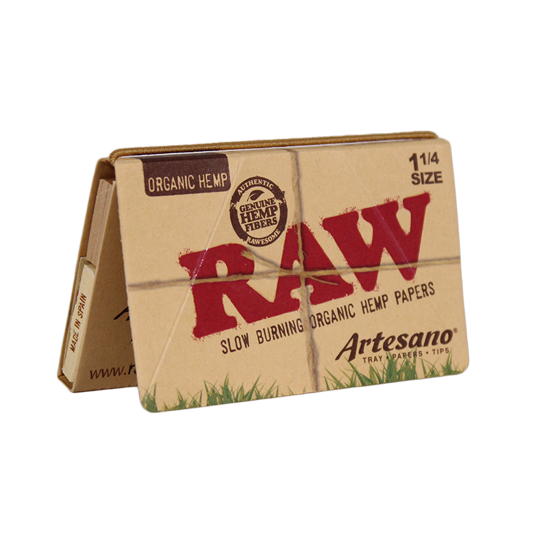 Raw - Organic Hemp Artesano Papers - 1 ¼ Size + Tips - 15pk