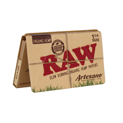 Raw - Organic Hemp Artesano Papers - 1 ¼ Size + Tips - 15pk