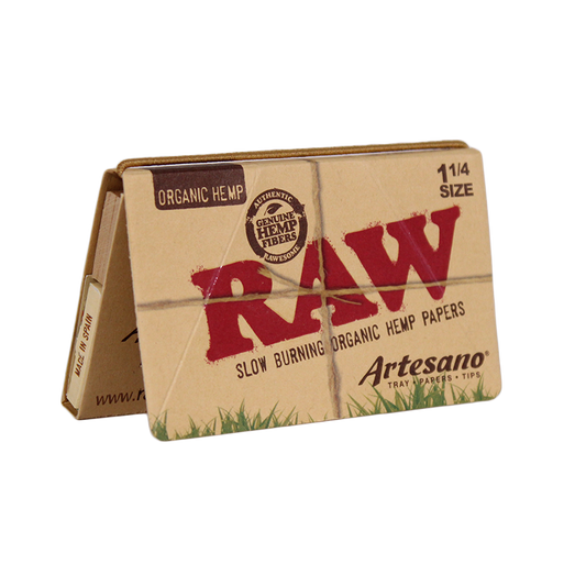 Raw - Organic Hemp Artesano Papers - 1 ¼ Size + Tips - 15pk