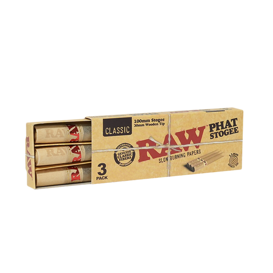 Raw - Classic Phat Stogee w/ Wooden Tips - 3pk - 8ct