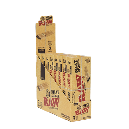 Raw - Classic Phat Stogee w/ Wooden Tips - 3pk - 8ct