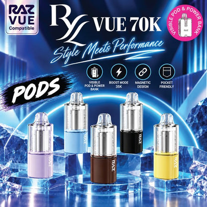 RAZ x RYL Vue 70k Pods - 16ml - 5ct