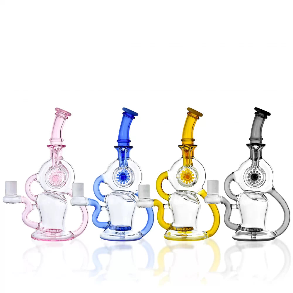WP - 9" Gearhead Showerhead Perc Recycler - Amber [ RG60-AM ] +