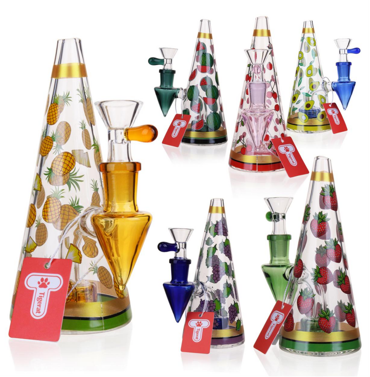 Tigerat - WP - 6.4" Cone Dab Rig w/ Bowl & Banger
