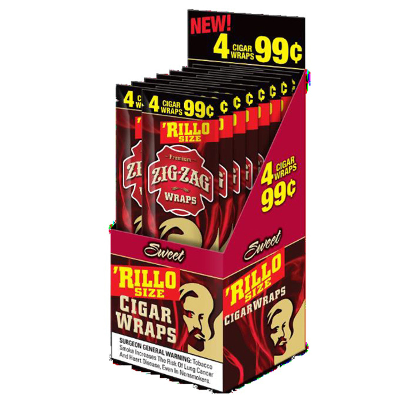 Zig Zag - Cigar Wraps - 4pk - 15ct [ 2691A ]