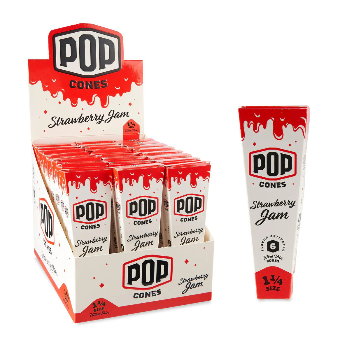 Pop - Cones - Ultra Thin - 1 1/4 - 6pk - 24ct