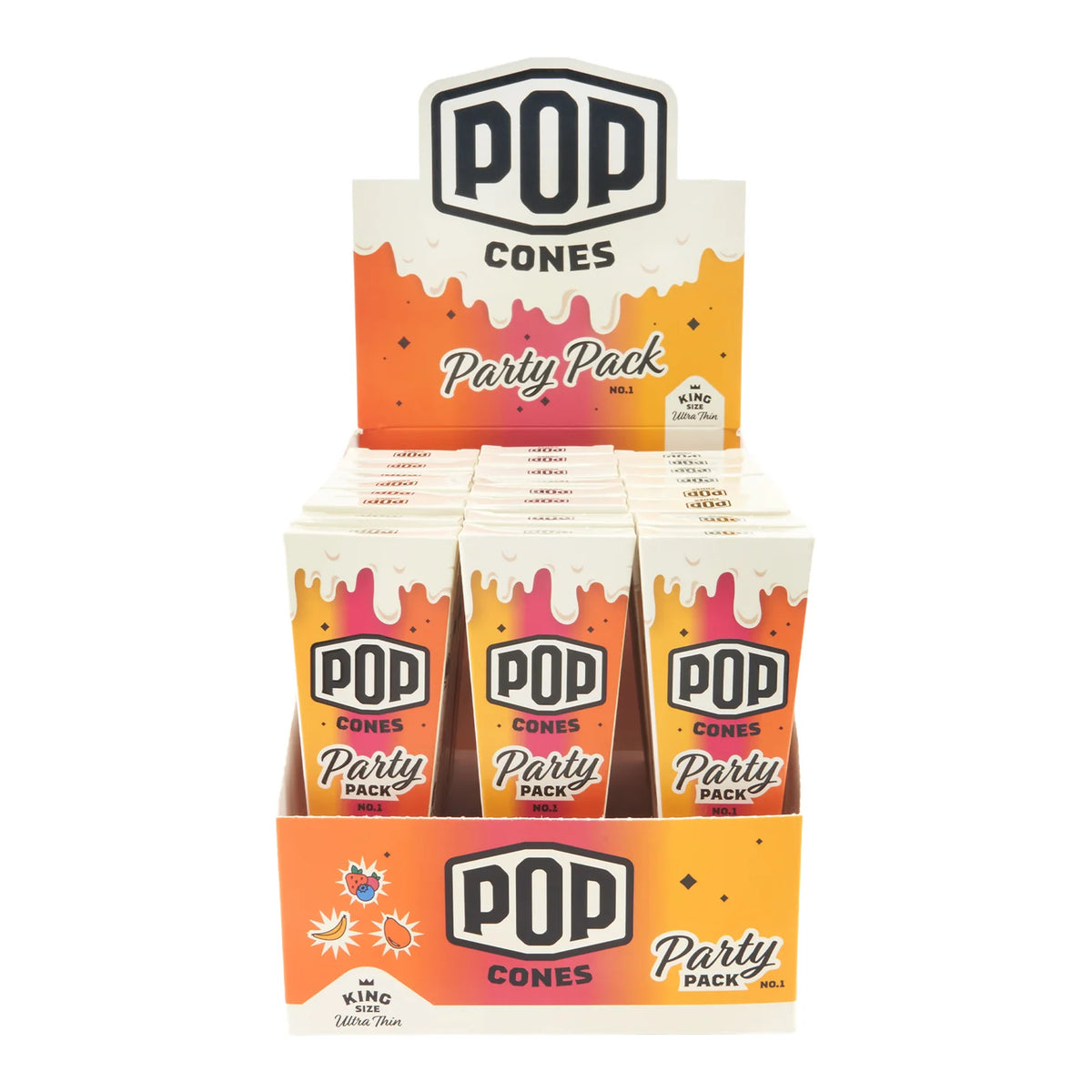 Pop Cones Ultra-Thin King Size - 3pk - 24ct - Party Pack No. 1
