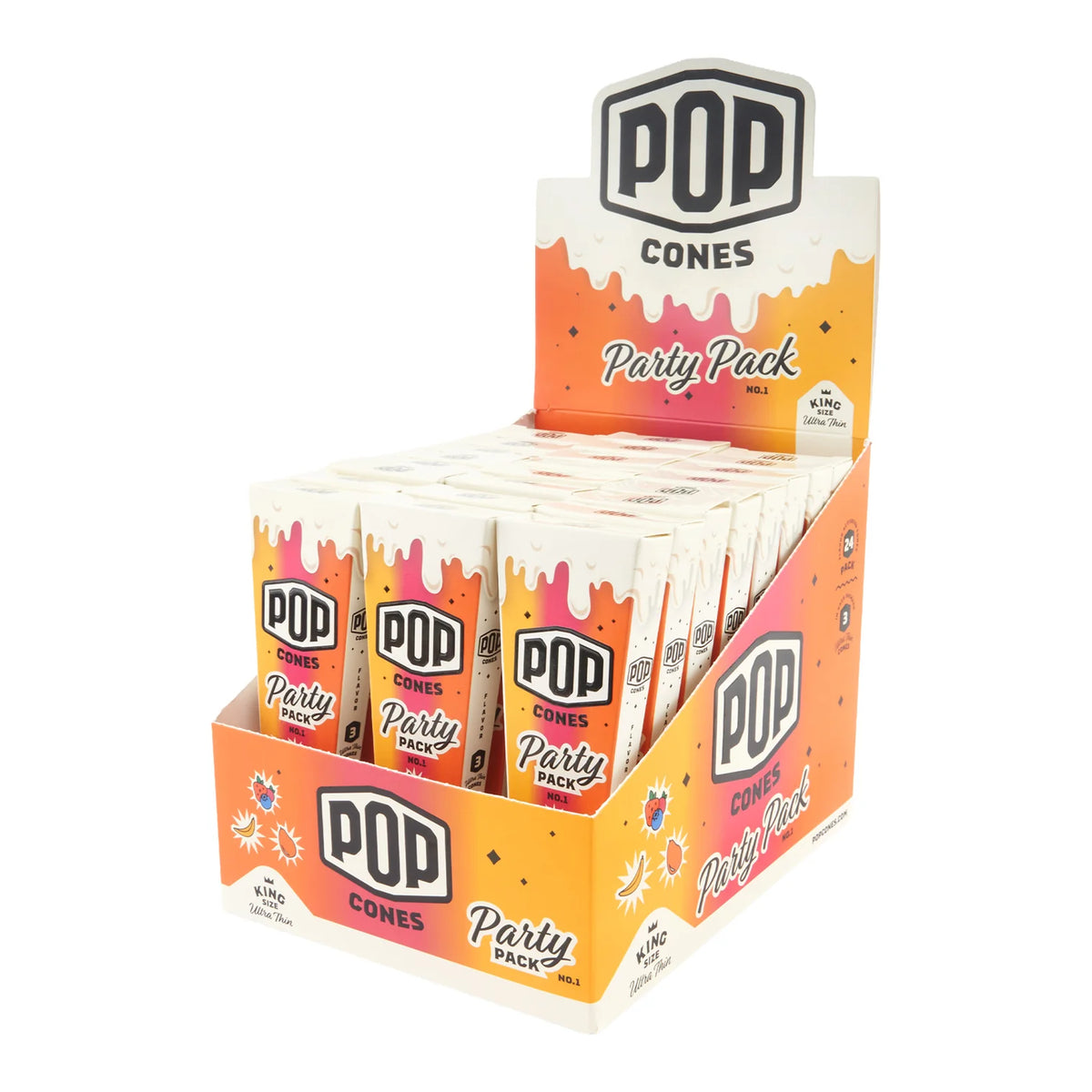 Pop Cones Ultra-Thin King Size - 3pk - 24ct - Party Pack No. 1