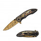 Razor Tactical - Deer Gold Titanium Blade Premium Flip Knife