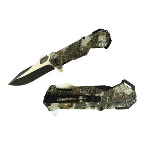 Razor Tactical - Flip Knife - Woodland Camo