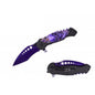 Razor Tactical - Flip Knife - Purple Skull