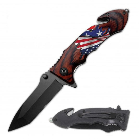 Razor Tactical - Flip Knife - Wood USA