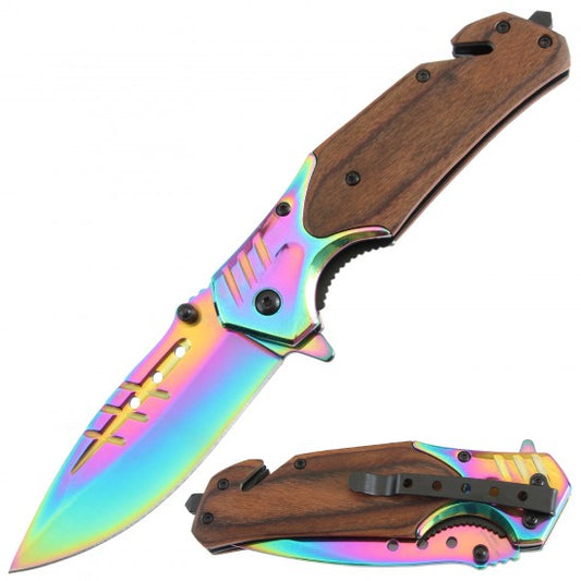 Razor Tactical - Brown Premium Flip Knife