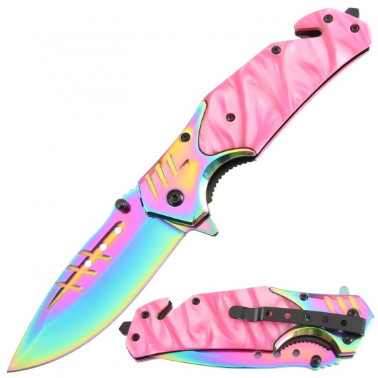 Razor Tactical - Pink Premium Flip Knife