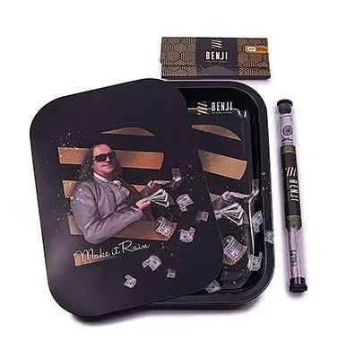 Benji - Metal Rolling Tray w/ Lid Kit - Medium - Asst