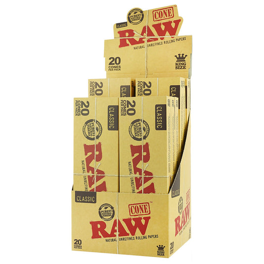 Raw - Classic Cones - King Size - 20pk - 12ct