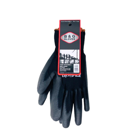 Poly Gloves - Black - 12ct
