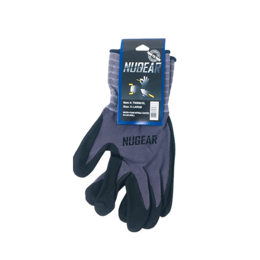 Nitrile Gloves - Gray / Black - 12ct