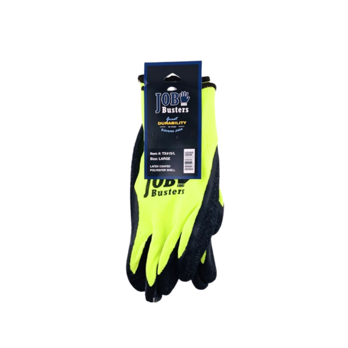 Hiviz Crinkle Gloves - Yellow / Black - 12ct