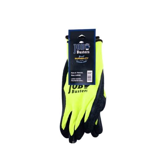 Hiviz Crinkle Gloves - Yellow / Black - 12ct