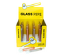 Hand Pipes - 5.5" Glass Tube Pipe w/ Metal Coil Spring - 24ct