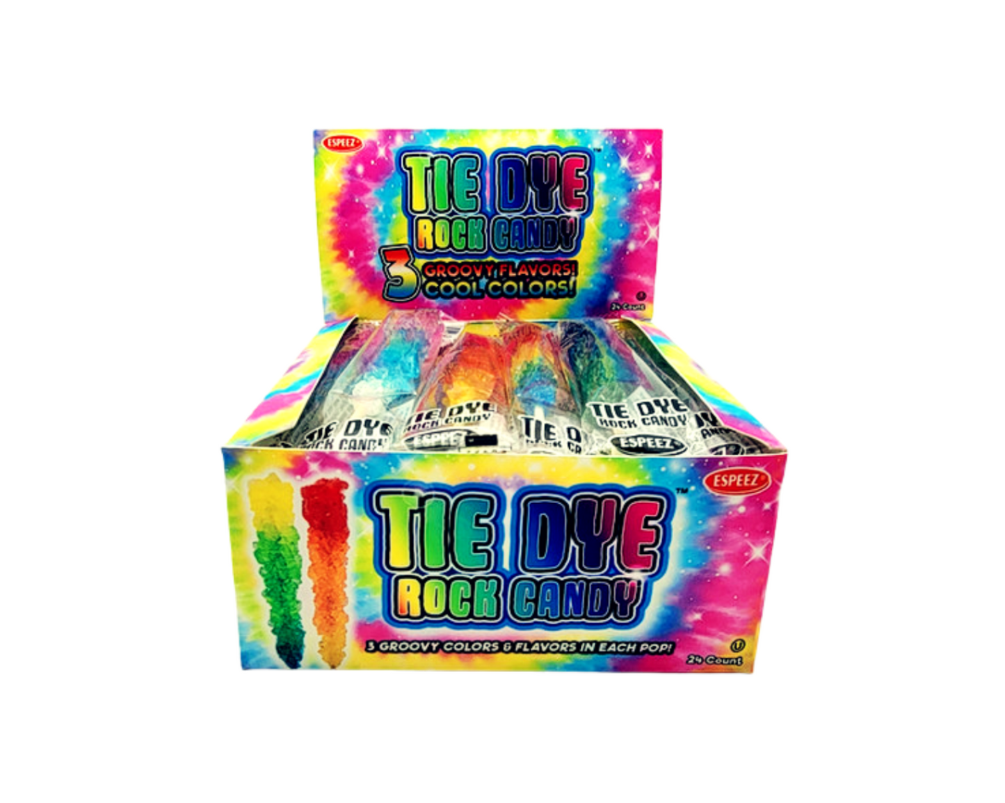 Espeez - Tie Dye Rock Candy - 24ct