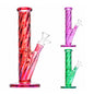 WP - 10" Color Twisted Neck Straight Water Pipe - Asst