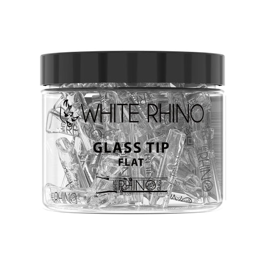 White Rhino - Tips - Glass - Flat - 50ct Display