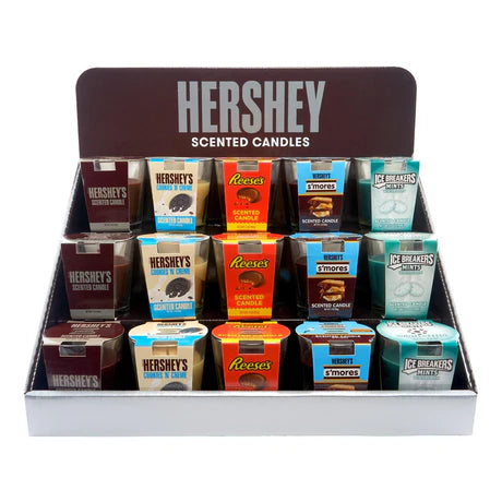 Hershey's - Candle Display - 3oz - Asst Candy - 15ct