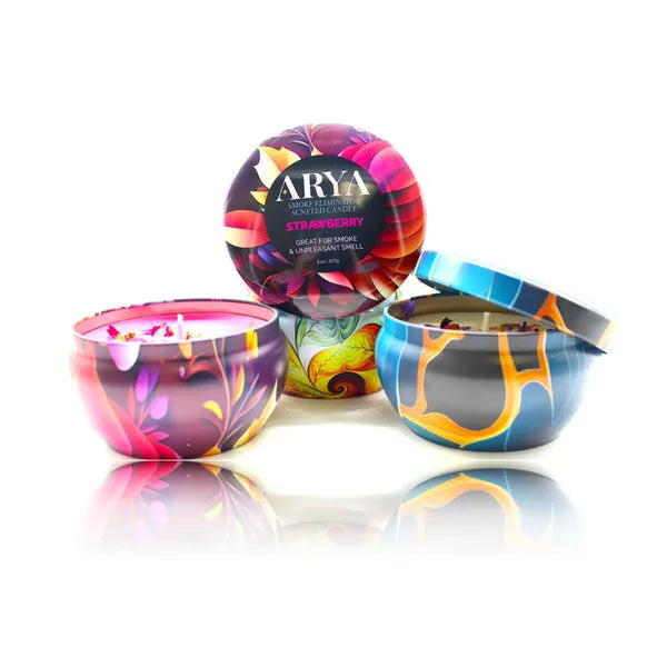 Arya Smoke Odor Eliminator Candle Display - Assorted Scents - 12ct