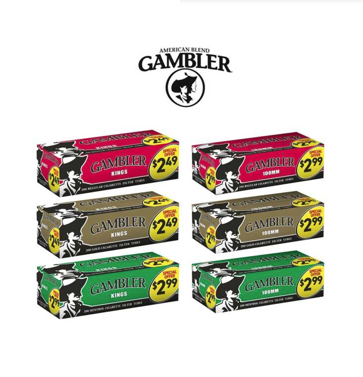 Gambler Cig Tubes - King Size - Menthol ($2.99) - 200pk - 5ct