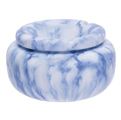 Fujima Ashtray - Moroccan Ceramic - Marble Blue - 5"
