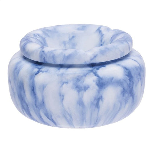 Fujima Ashtray - Moroccan Ceramic - Marble Blue - 5"