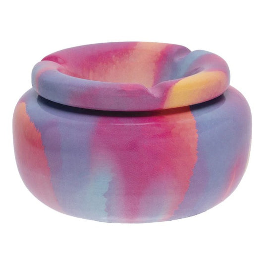 Fujima Ashtray - Moroccan Ceramic - Painted Pastel - 5"