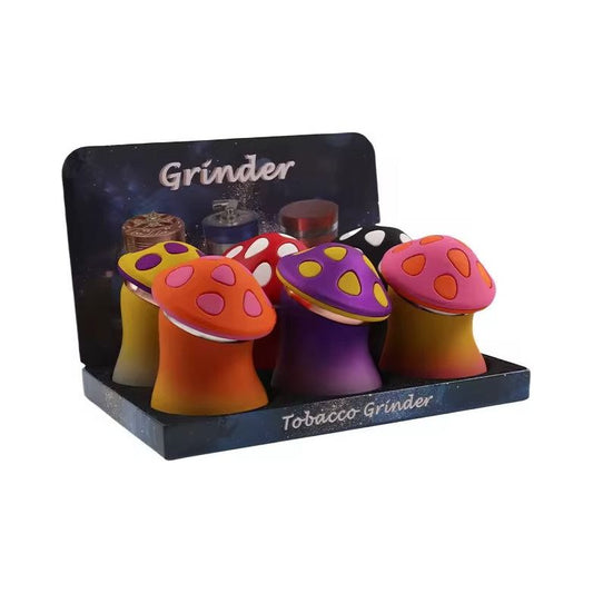 Grinder - Colored Shrooms - 4pc - 6ct