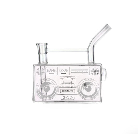 WP - 5" Iridescent Retro Boombox Water Pipe - Assorted Colors