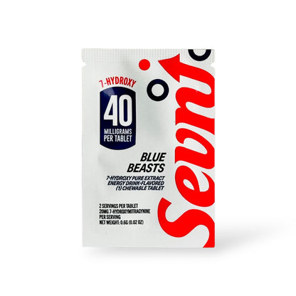 New! Sevn 7-Hydroxy Pure Extract Tabs - 40 mg - 1 tab per pack - 30 packs