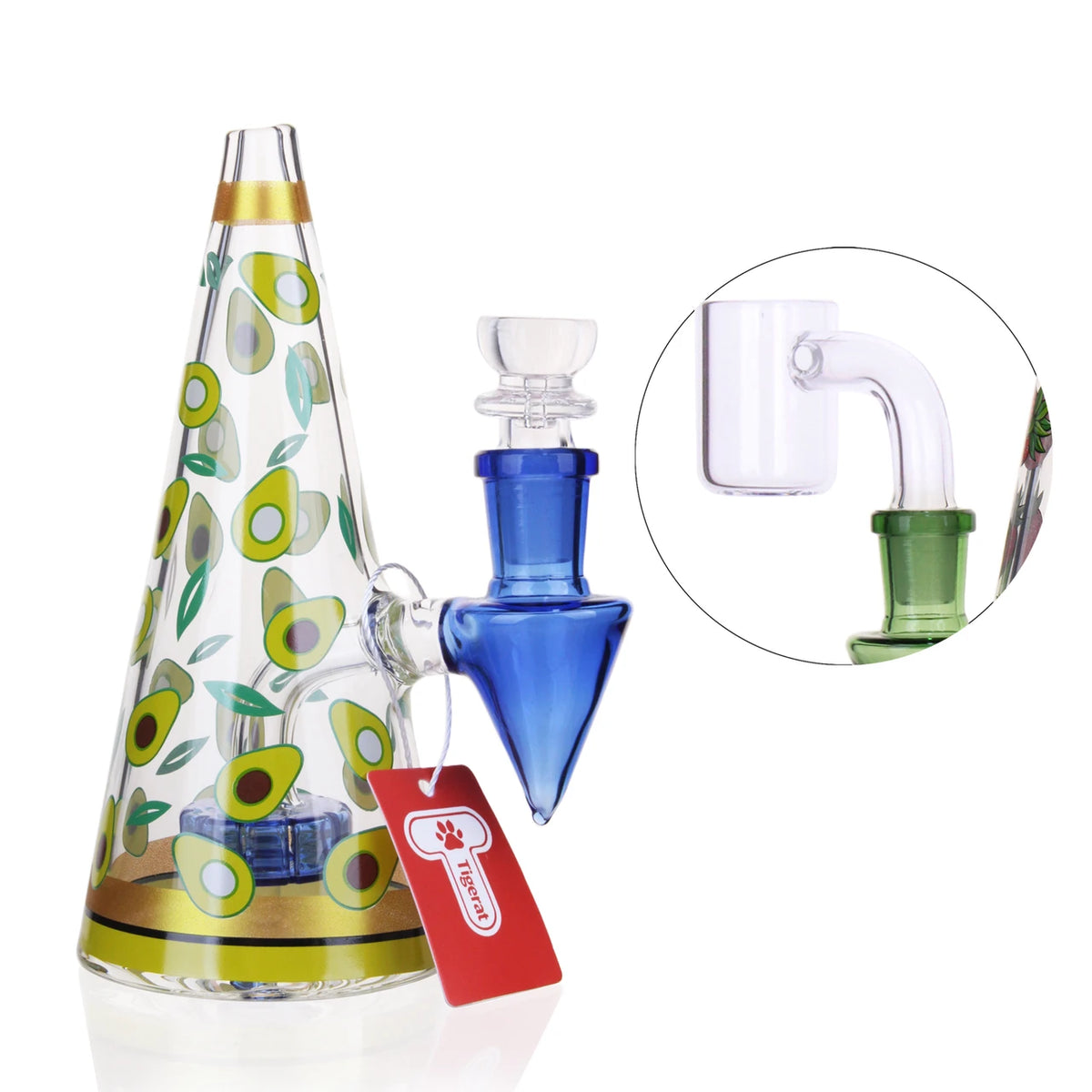 Tigerat - WP - 6.4" Cone Dab Rig w/ Bowl & Banger