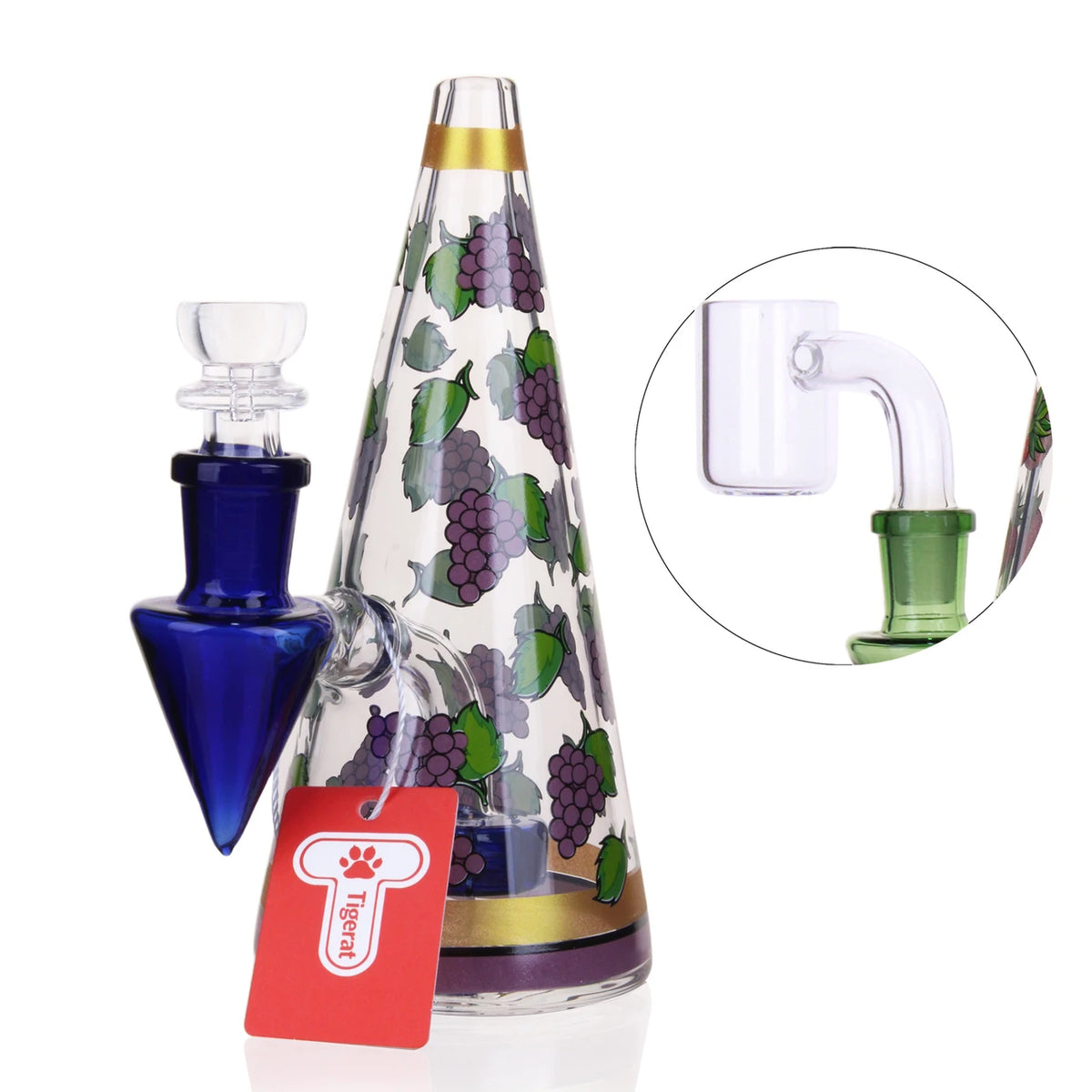 Tigerat - WP - 6.4" Cone Dab Rig w/ Bowl & Banger