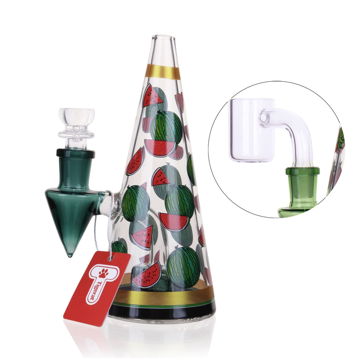 Tigerat - WP - 6.4" Cone Dab Rig w/ Bowl & Banger