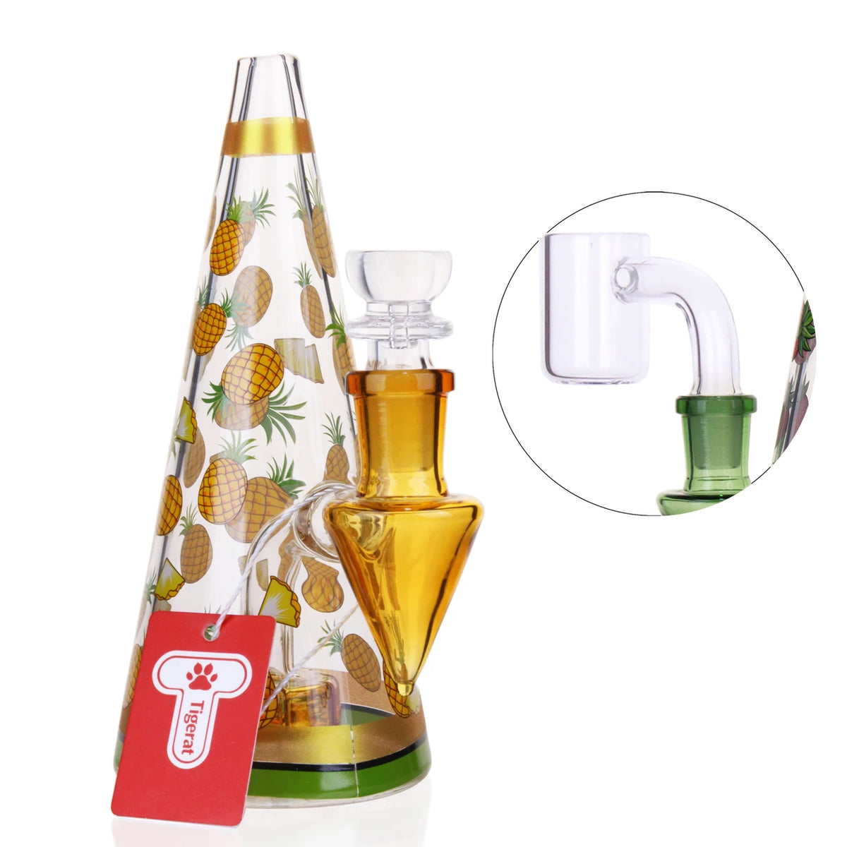 Tigerat - WP - 6.4" Cone Dab Rig w/ Bowl & Banger