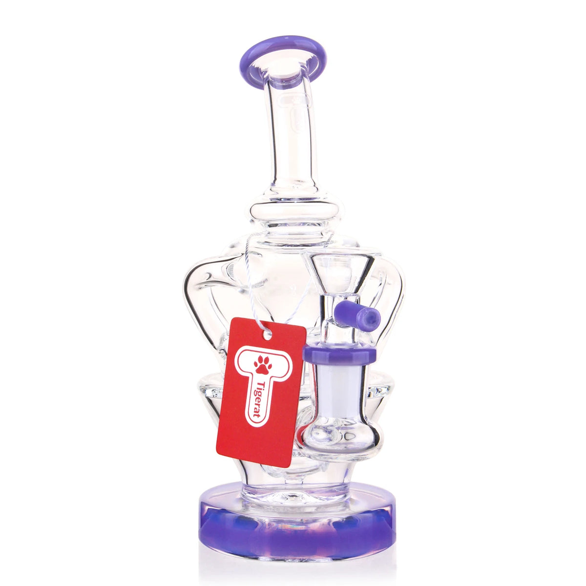 Tigerat - WP - 7" Double Chamber Recycler Dab Rig w/ Bowl & Banger