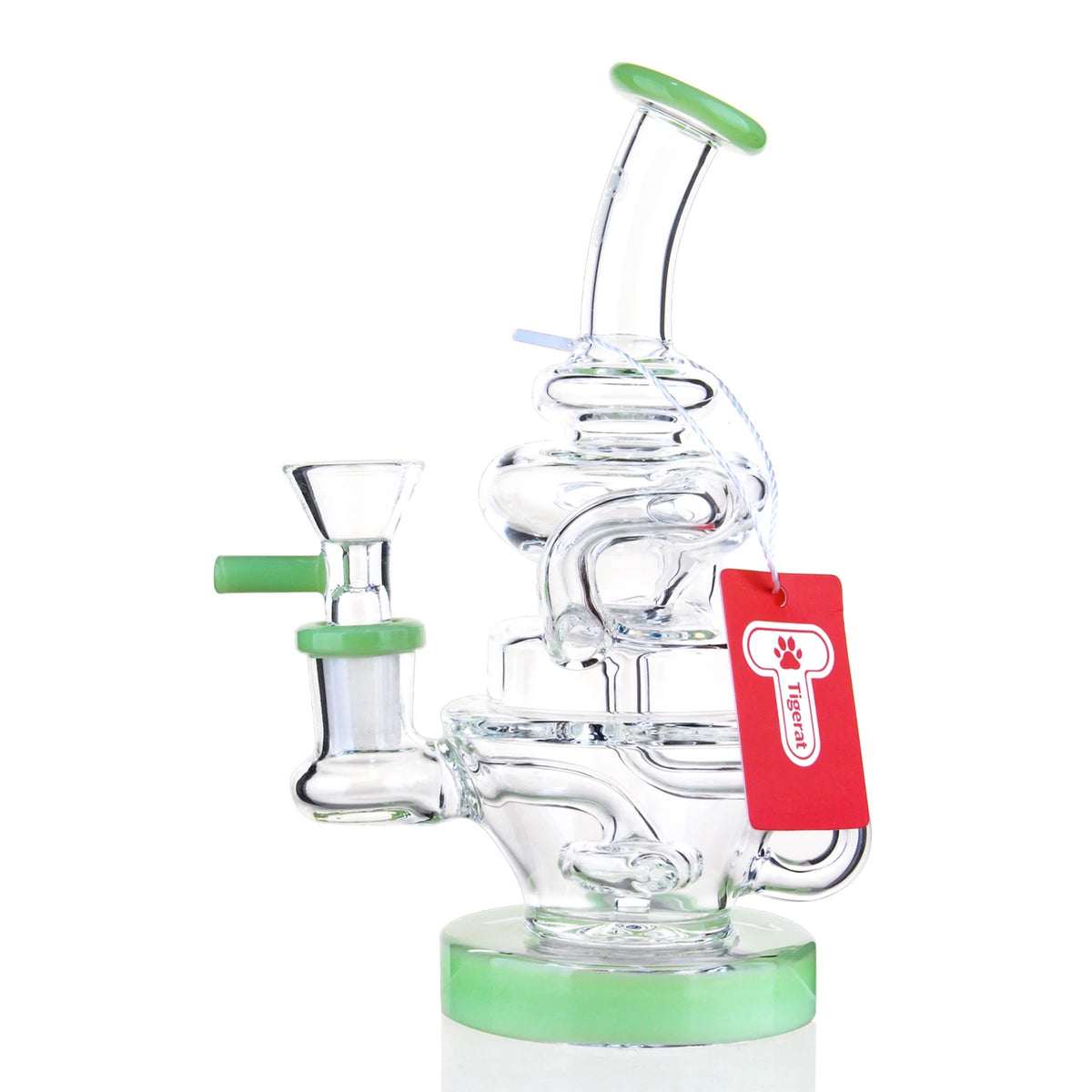 Tigerat - WP - 7" Double Chamber Recycler Dab Rig w/ Bowl & Banger