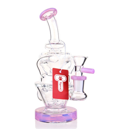 Tigerat - WP - 7" Double Chamber Recycler Dab Rig w/ Bowl & Banger