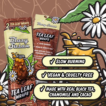 Blazy Susan - Vegan Natural Tea Leaf Wraps - 2pk - 25ct