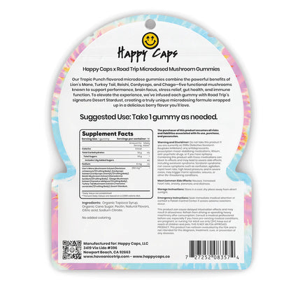 Road Trip x Happy Caps - Mushroom Gummies - 10ct